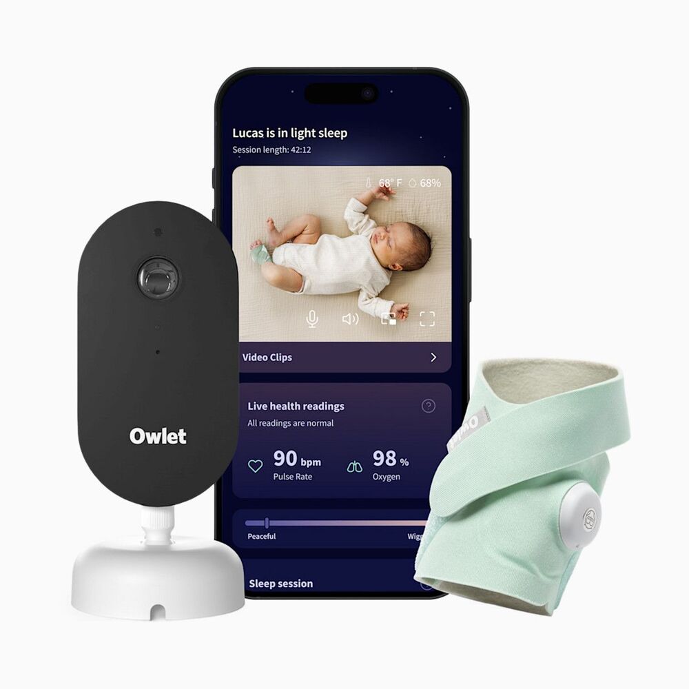 Owlet Dream Duo Gen 3 Mint Dream Sock + 2K HD Camera Baby Monitor NEW SEALED